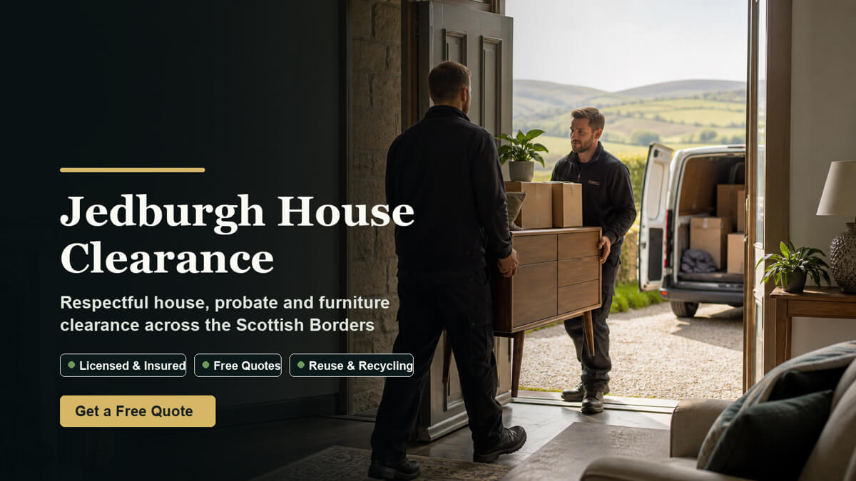 Jedburgh House Clearance team clearing a property in the Scottish Borders